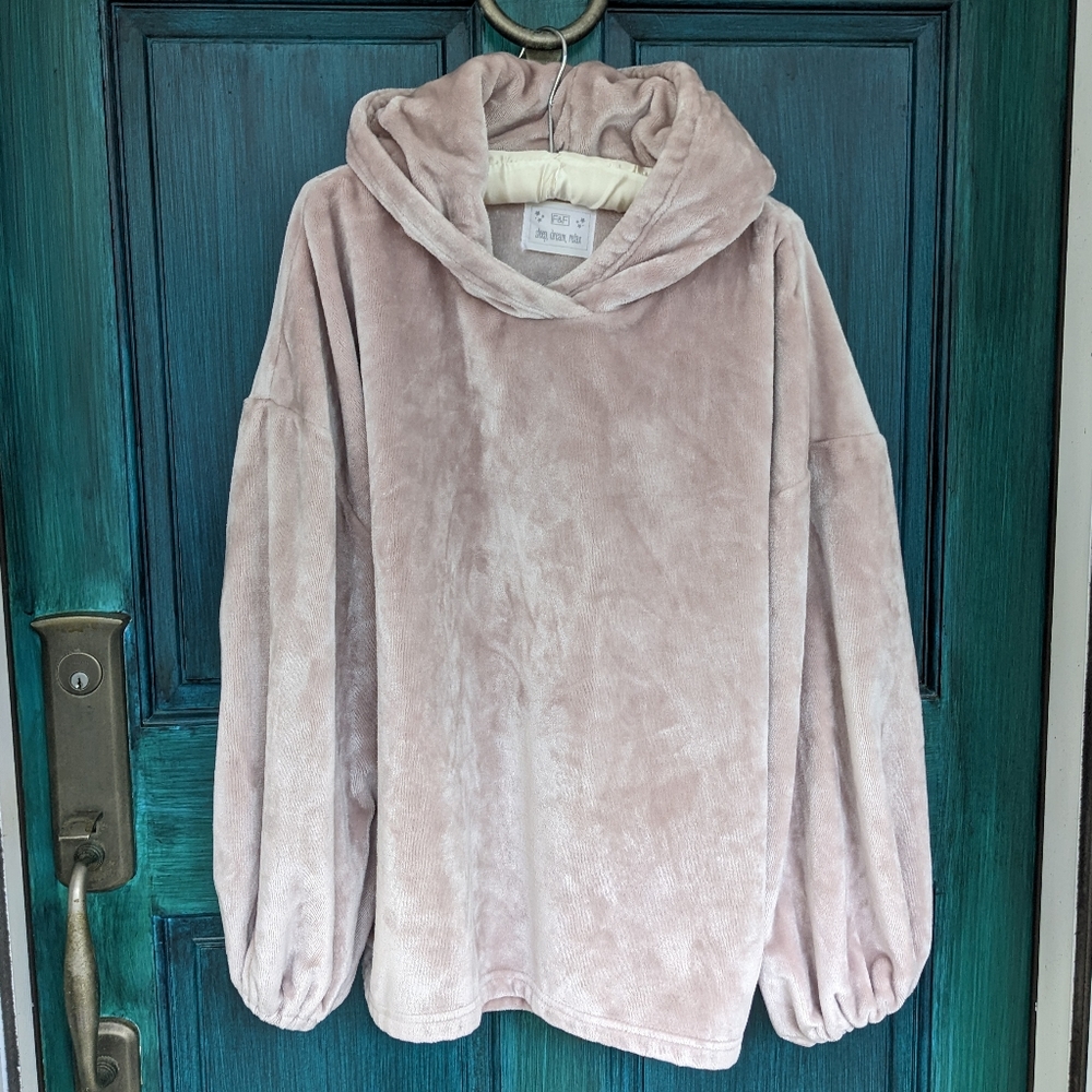 Women’s Small F&F Plush Blush Pink Oversized Hoodie – Soft Cozy Fleece